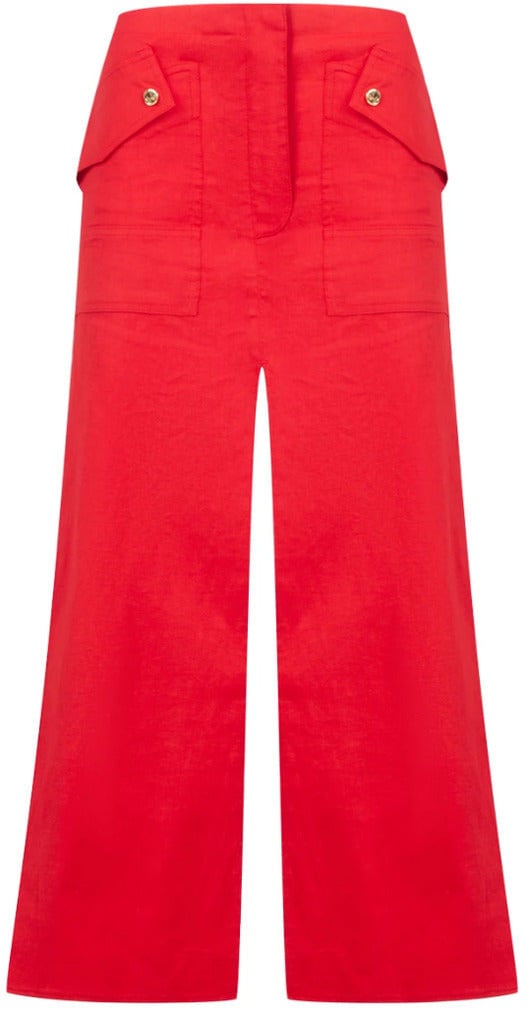 Pinko Galanti Skirt Lino Rood
