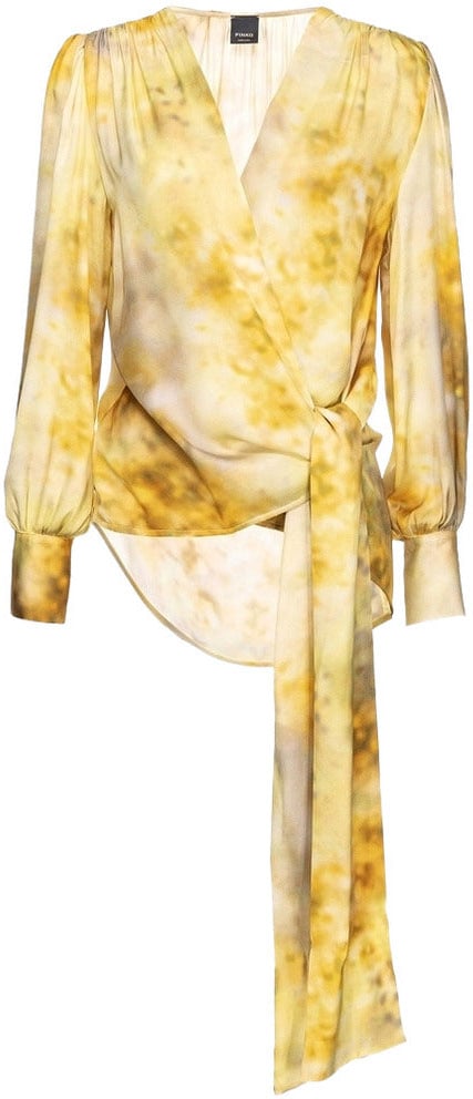 Pinko Chambave Blusa in Raso Geel