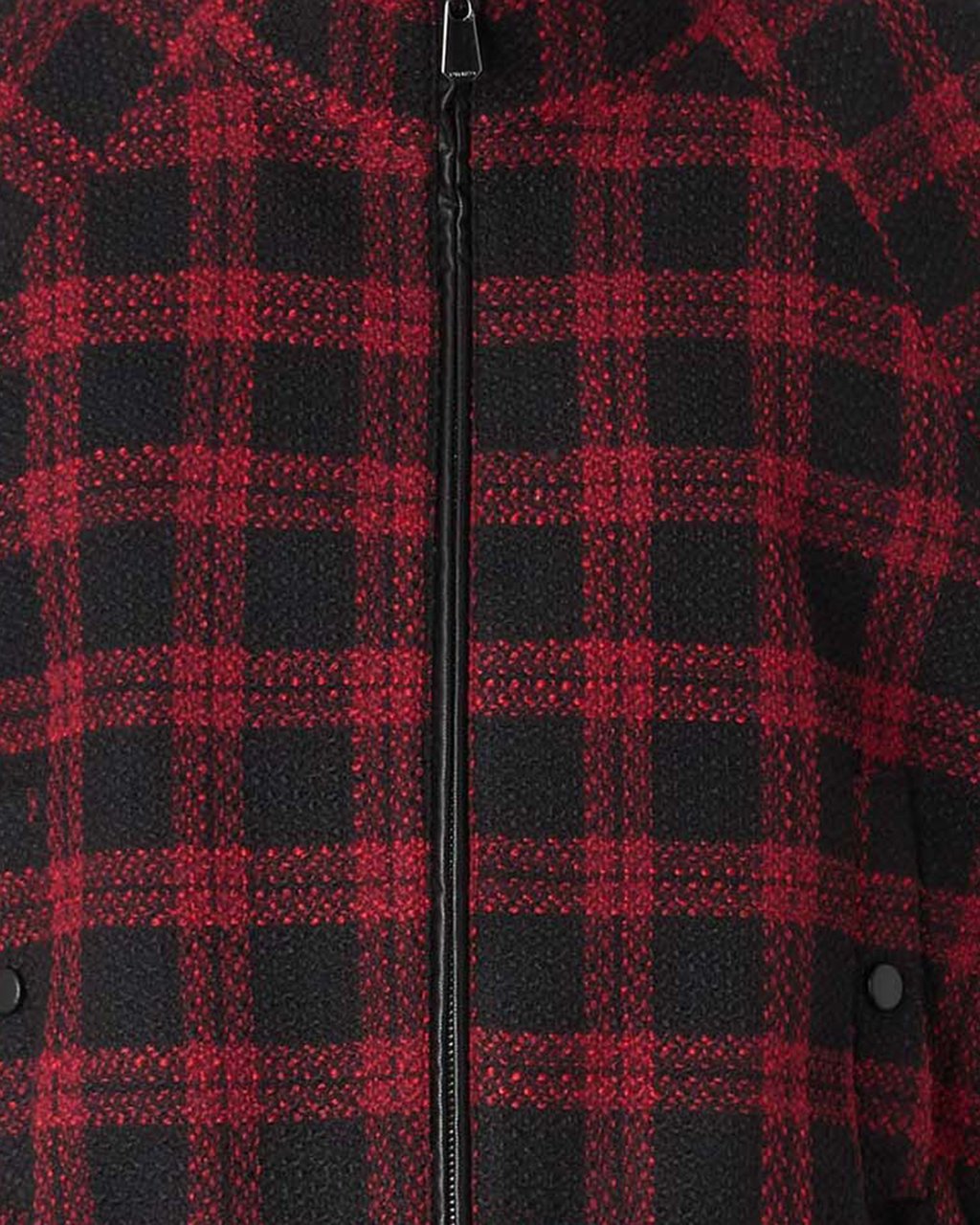 Pinko High-Collar Tweed Gilet with Gathered Hem Zwart