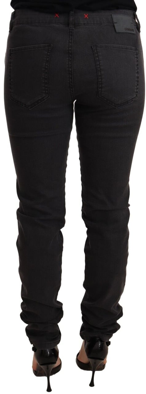 PINKO Black Cotton Stretch Skinny Mid Waist Women Denim Jeans Zwart
