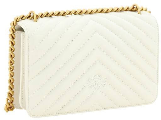 Pinko PINKO White Calf Leather Bos Taurus Shoulder Bag Wit