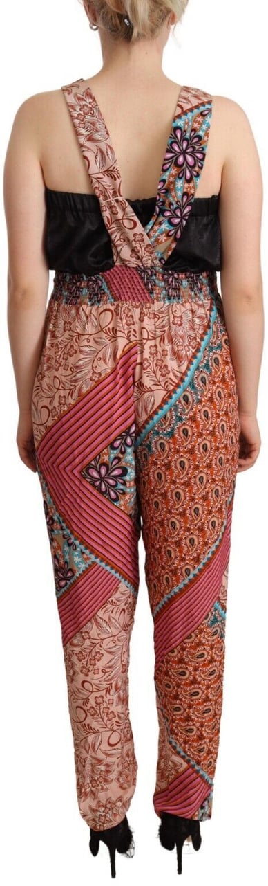PINKO Multicolor Viscose Floral Print Women Jumpsuit Dress Divers