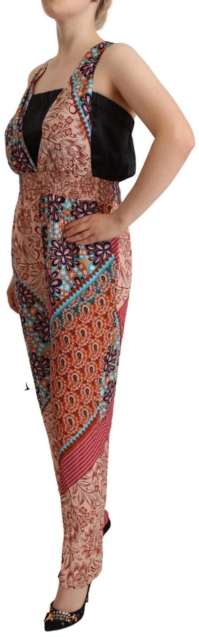 PINKO Multicolor Viscose Floral Print Women Jumpsuit Dress Divers