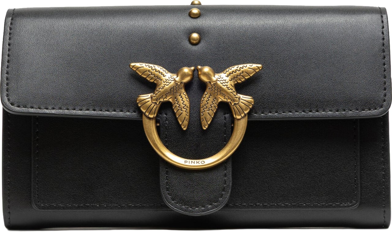 PINKO Black Mini Love Bag One Simply Zwart