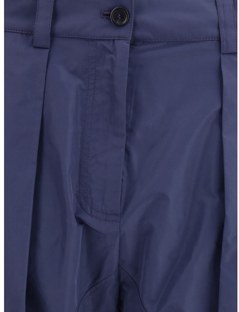 PINKO Blue Polyester Casual Pants Blauw