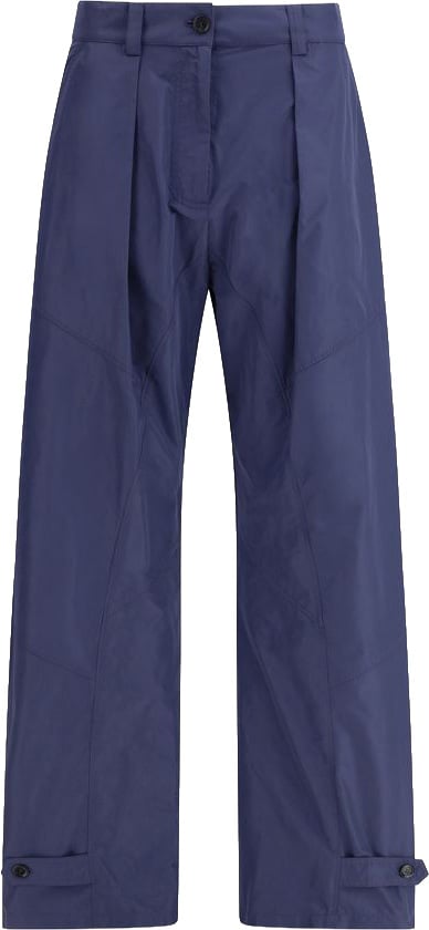 PINKO Blue Polyester Casual Pants Blauw