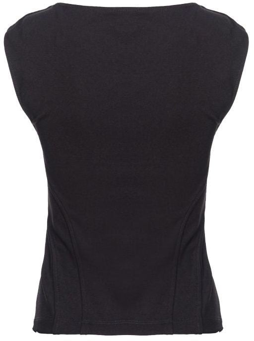 PINKO Black Nylon T-Shirt Rood