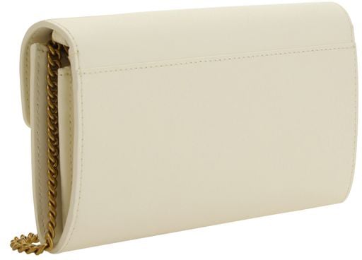 Pinko PINKO White Calf Leather Bos Taurus Shoulder Bag Roze