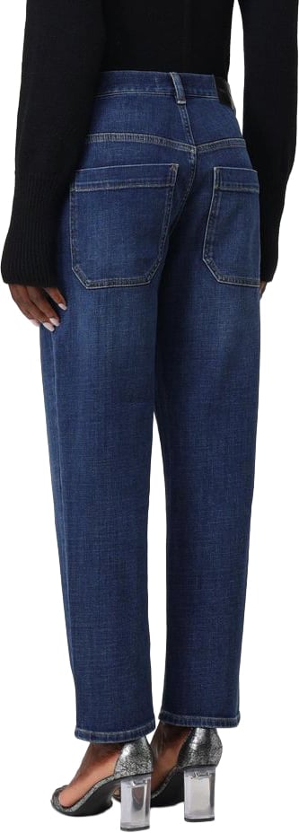 PINKO Blue Denim Straight-Leg Jeans Blauw