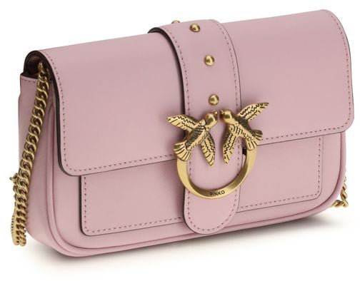 Pinko PINKO Multicolor Calf Leather Bos Taurus Shoulder Bag Roze