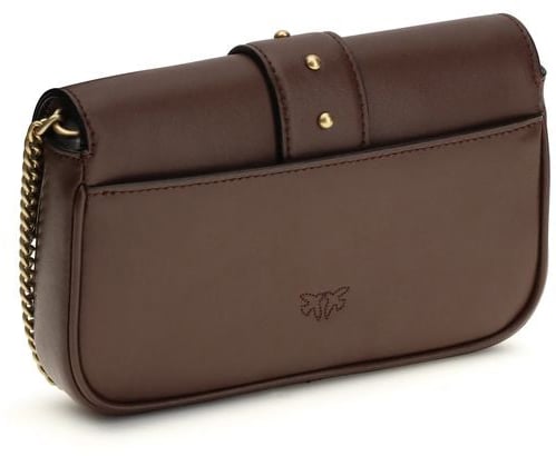 Pinko PINKO Brown Calf Leather Bos Taurus Shoulder Bag Roze