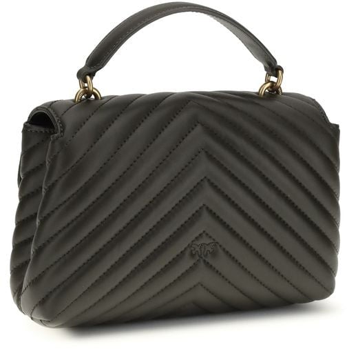 Pinko PINKO Bicolor Calf Leather Bos Taurus Handbag Roze