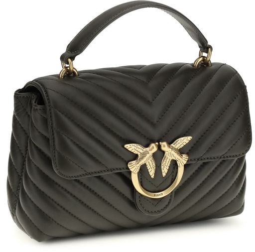 Pinko PINKO Bicolor Calf Leather Bos Taurus Handbag Roze