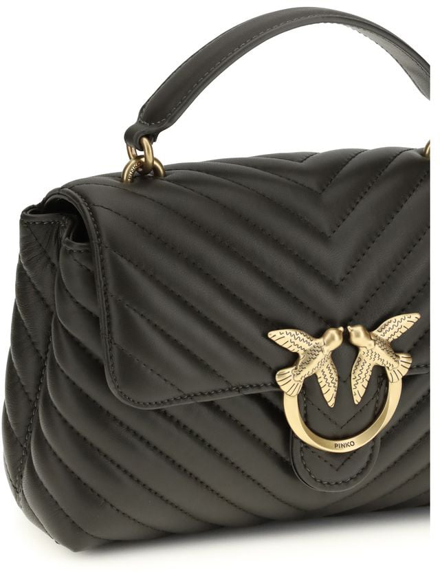 Pinko PINKO Bicolor Calf Leather Bos Taurus Handbag Roze