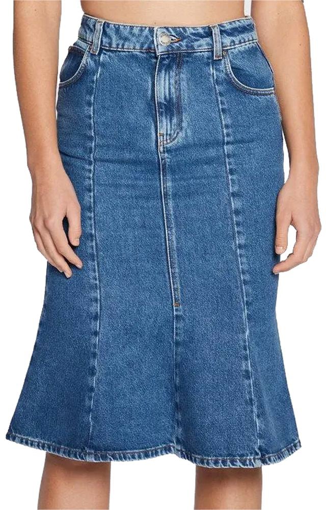 PINKO Blue Denim Skirt Blauw