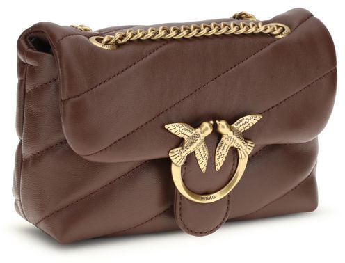 Pinko PINKO Brown Calf Leather Bos Taurus Shoulder Bag Roze