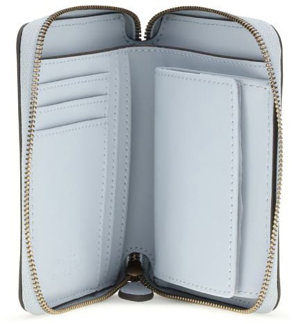 Pinko PINKO Blue Calf Leather Bos Taurus Wallet Blauw