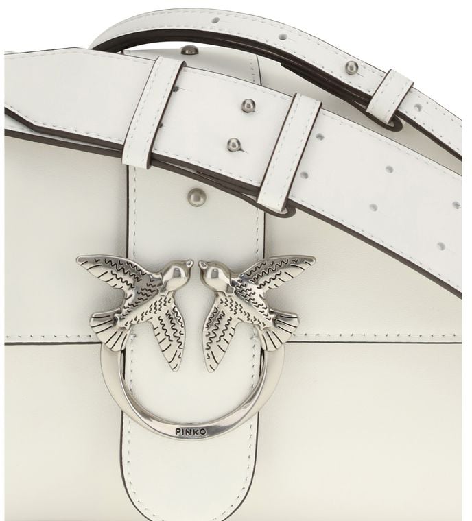 Pinko PINKO White Leather Shoulder Bag Roze
