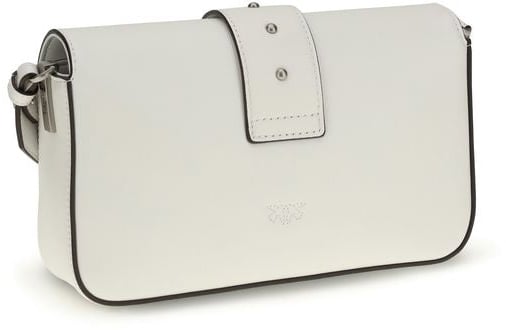 Pinko PINKO White Calf Leather Bos Taurus Shoulder Bag Roze