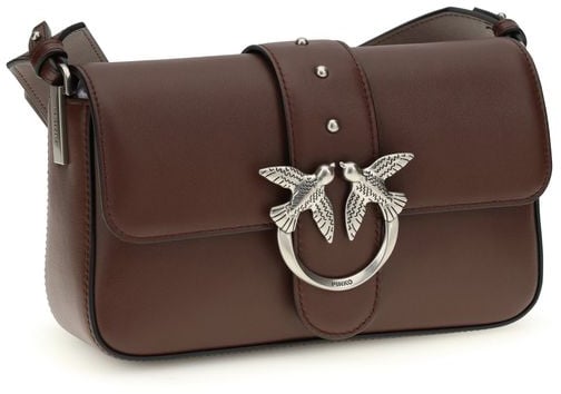 Pinko PINKO Brown Calf Leather Bos Taurus Shoulder Bag Roze
