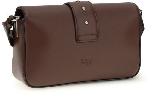 Pinko PINKO Brown Calf Leather Bos Taurus Shoulder Bag Roze