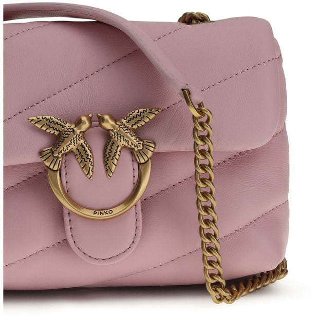 Pinko PINKO Multicolor Calf Leather Bos Taurus Shoulder Bag Roze