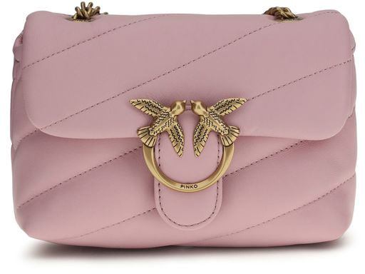Pinko PINKO Multicolor Calf Leather Bos Taurus Shoulder Bag Roze