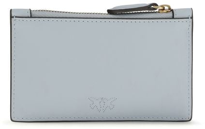 Pinko PINKO Blue Calf Leather Bos Taurus Wallet Blauw
