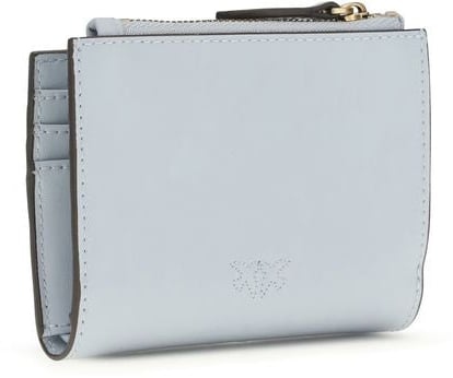 Pinko PINKO Blue Calf Leather Bos Taurus Wallet Blauw