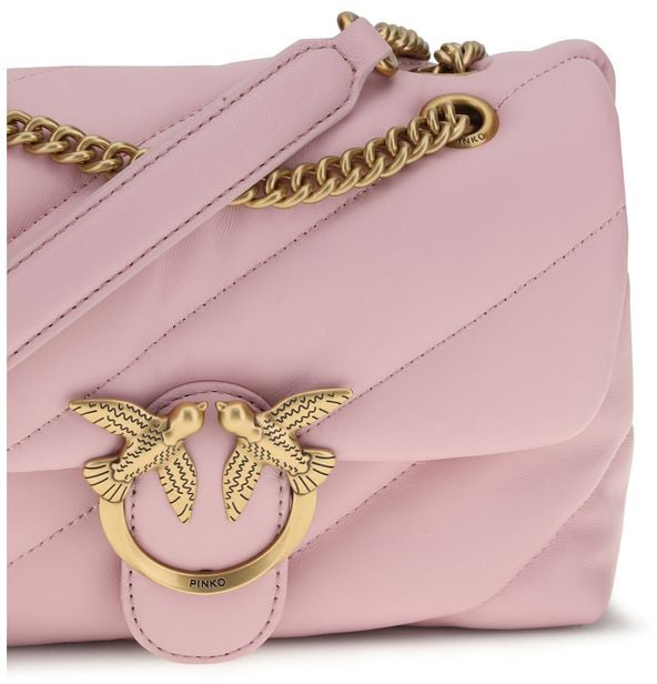 Pinko PINKO Multicolor Calf Leather Bos Taurus Shoulder Bag Roze