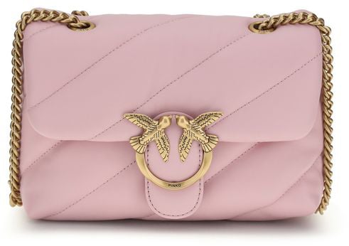 Pinko PINKO Multicolor Calf Leather Bos Taurus Shoulder Bag Roze