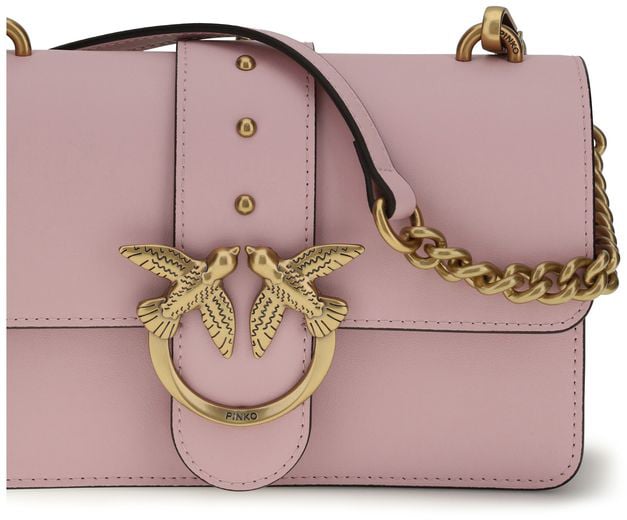 Pinko PINKO Multicolor Calf Leather Bos Taurus Shoulder Bag Roze