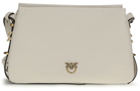 Pinko PINKO White Calf Leather Bos Taurus Shoulder Bag Roze