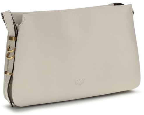 Pinko PINKO White Calf Leather Bos Taurus Shoulder Bag Roze
