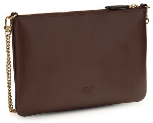 Pinko PINKO Bordeaux Calf Leather Bos Taurus Shoulder Bag Roze