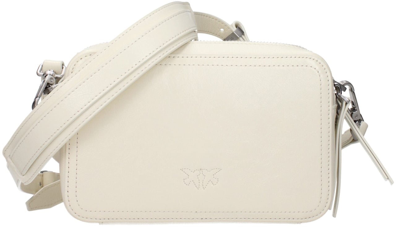 Pinko PINKO White Leather Crossbody Bag Roze