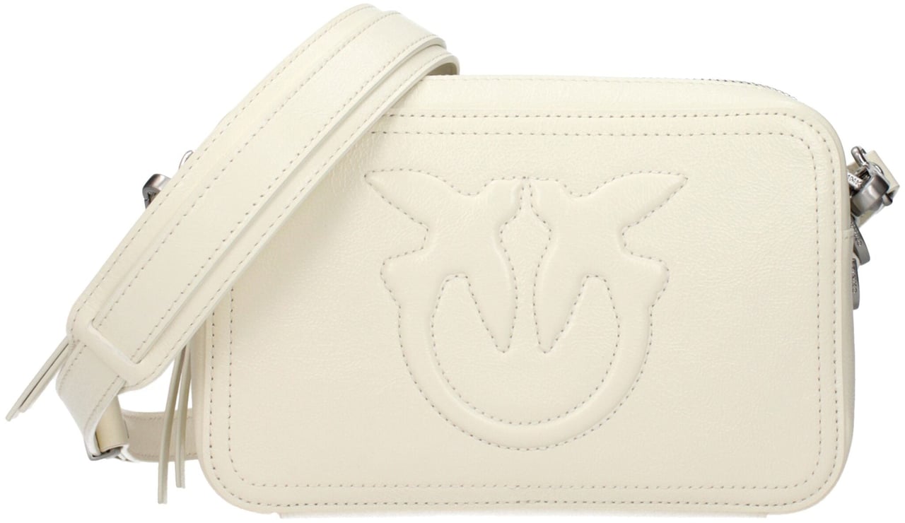 Pinko PINKO White Leather Crossbody Bag Roze