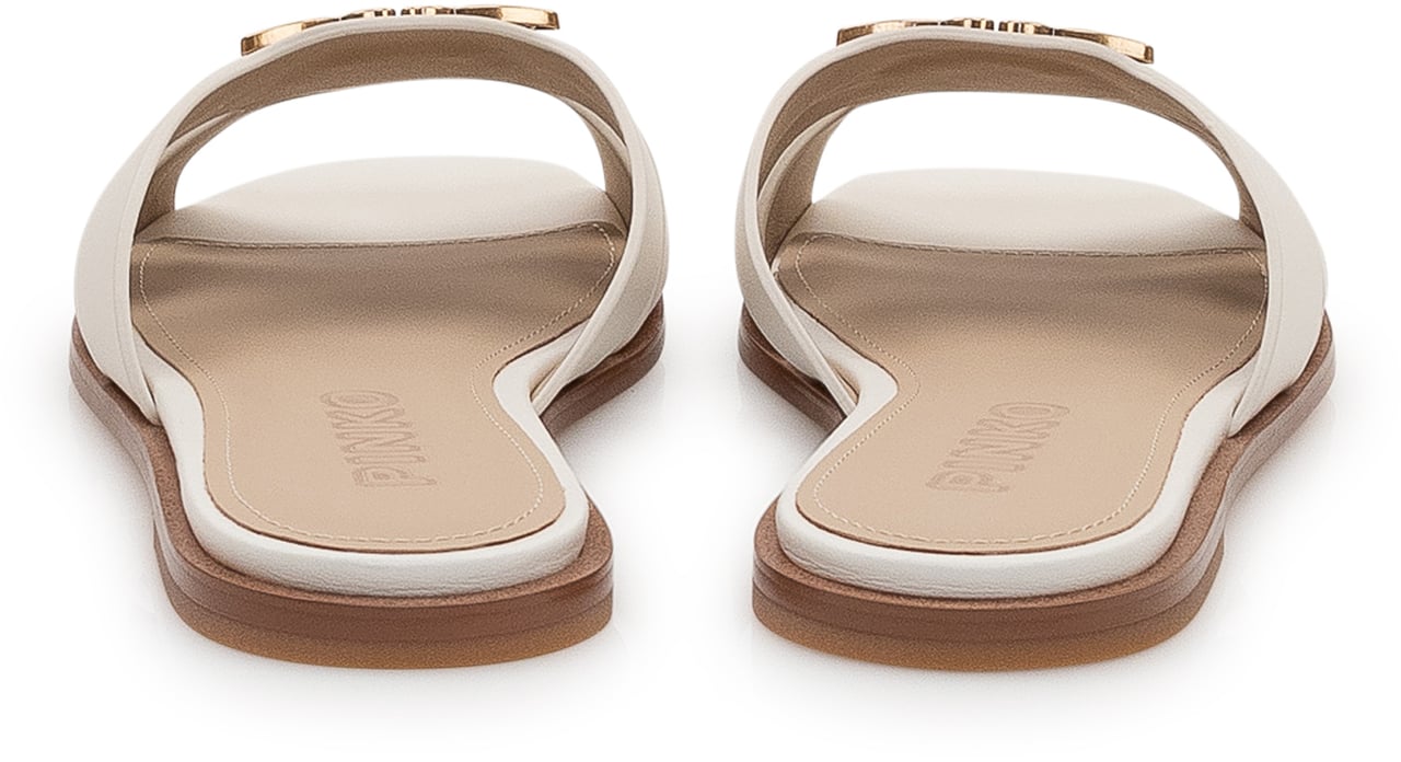 Pinko Ciabatta in pelle con dettaglio metallico Wit