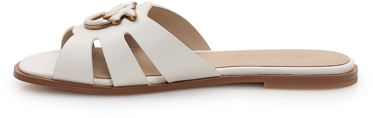 Pinko Ciabatta in pelle con dettaglio metallico Wit