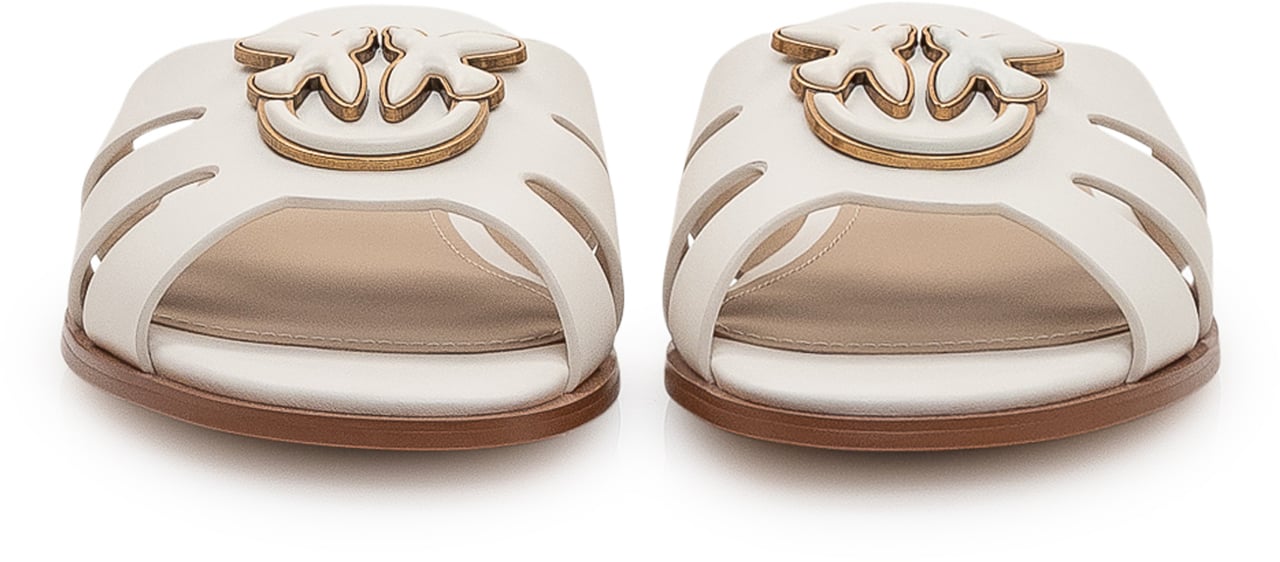 Pinko Ciabatta in pelle con dettaglio metallico Wit