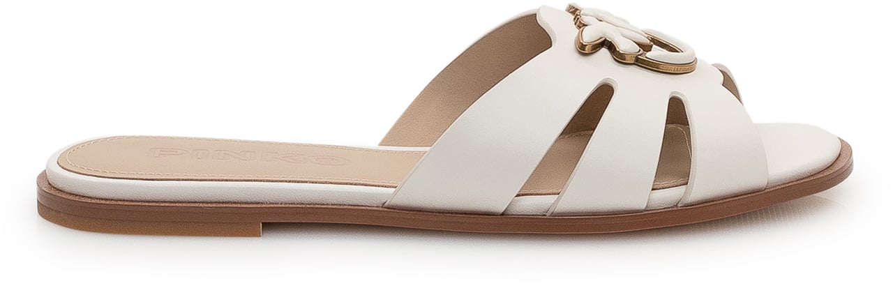 Pinko Ciabatta in pelle con dettaglio metallico Wit