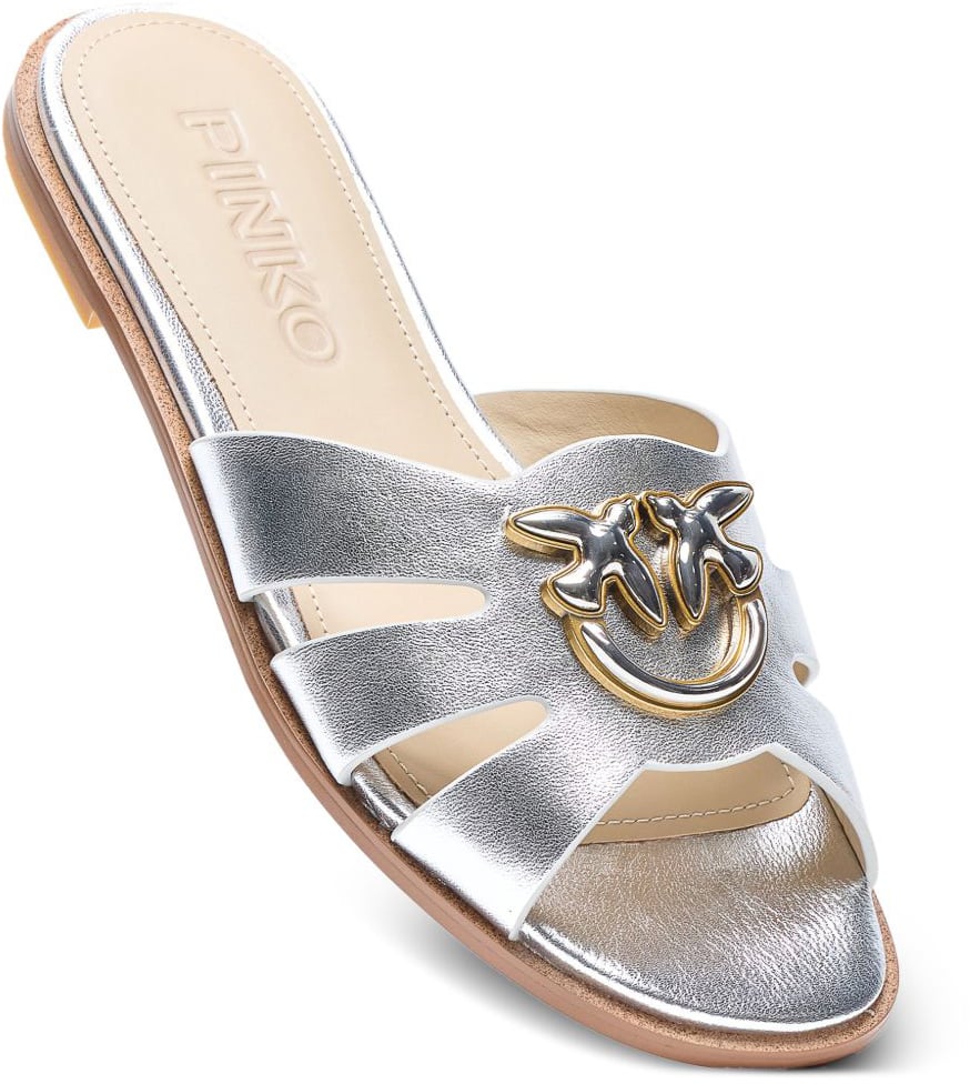 Pinko Sandals Metalizzati Zilver