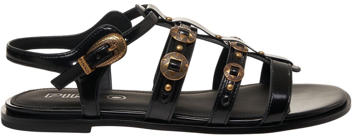 Pinko Leather sandals Zwart