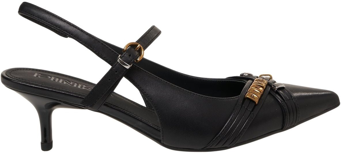 Pinko Leather slingback Zwart