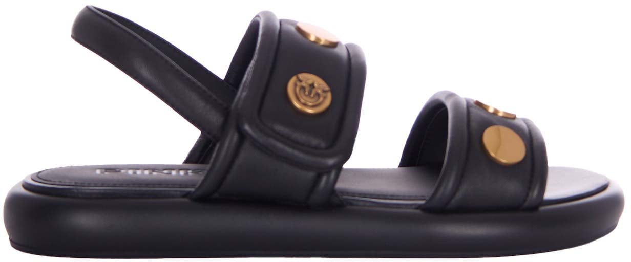 Pinko Sandals Neroantique Gold Goud