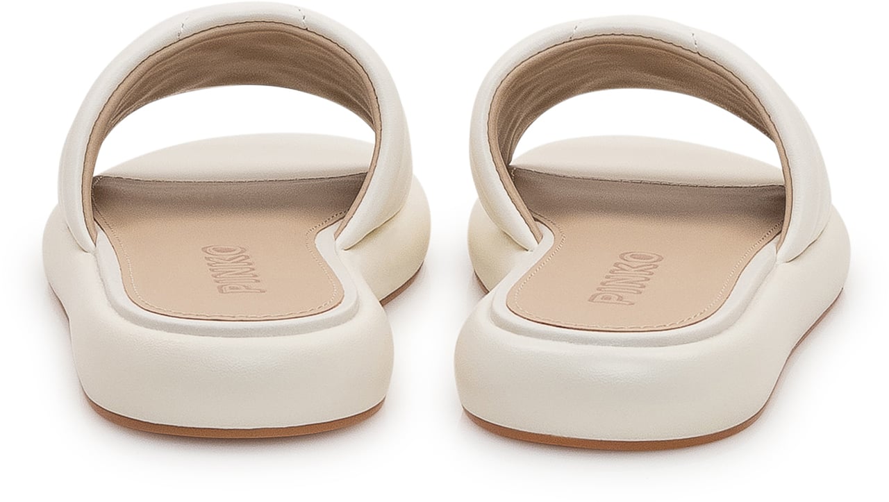 Pinko Ciabatta in pelle imbottita con dettaglio logo Wit