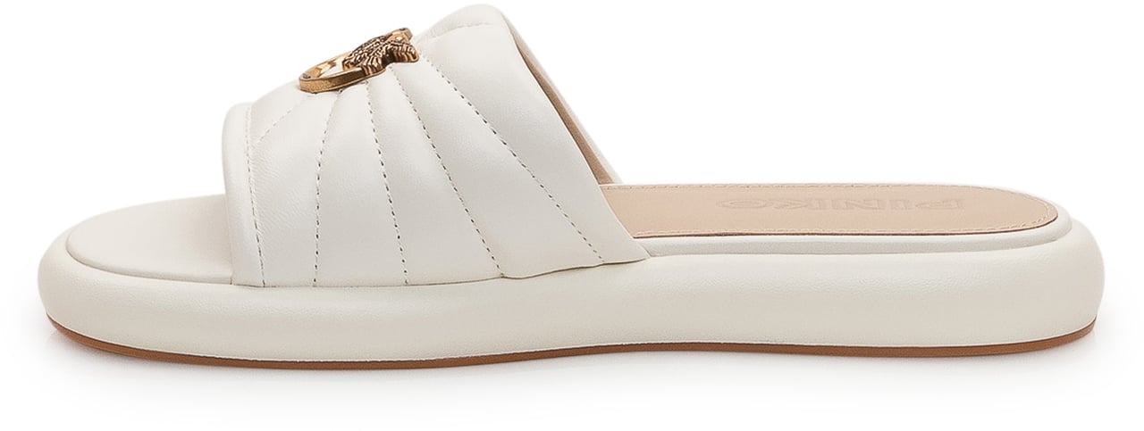 Pinko Ciabatta in pelle imbottita con dettaglio logo Wit