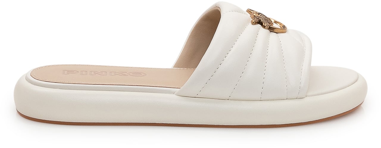 Pinko Ciabatta in pelle imbottita con dettaglio logo Wit