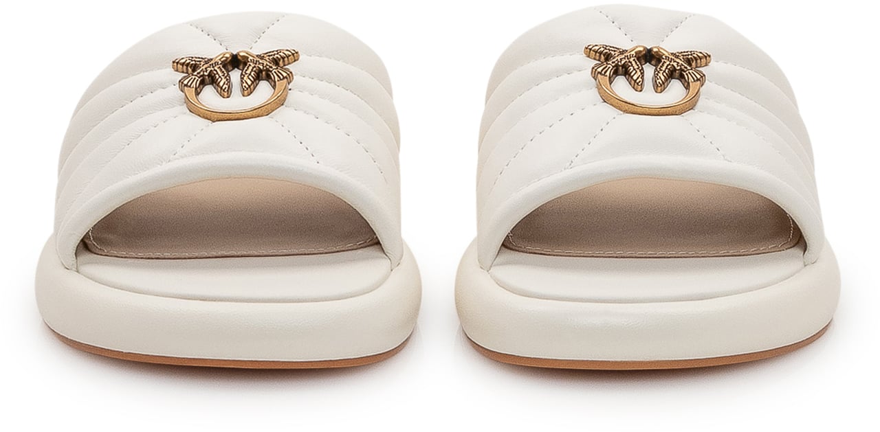 Pinko Ciabatta in pelle imbottita con dettaglio logo Wit