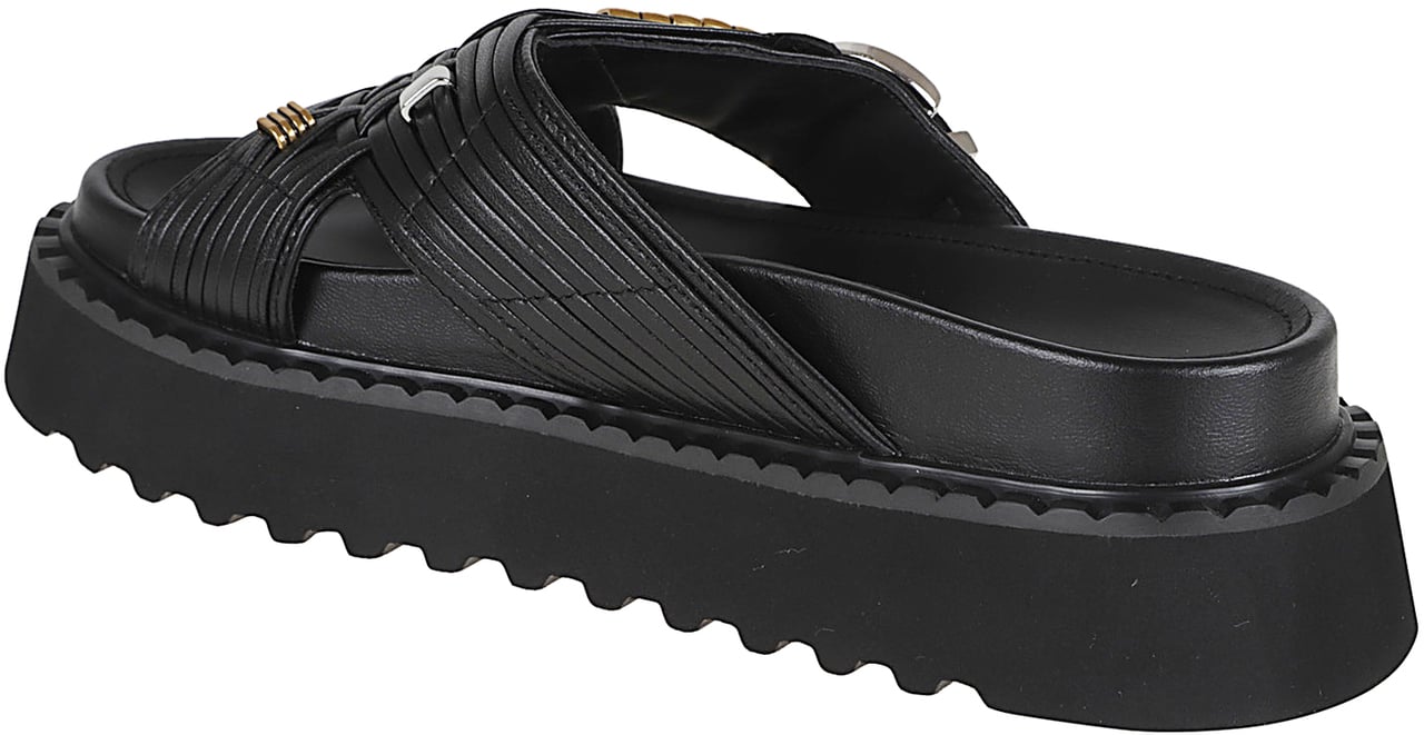 PINKO KATE 09 - SANDAL NAPPA BLACK Zwart